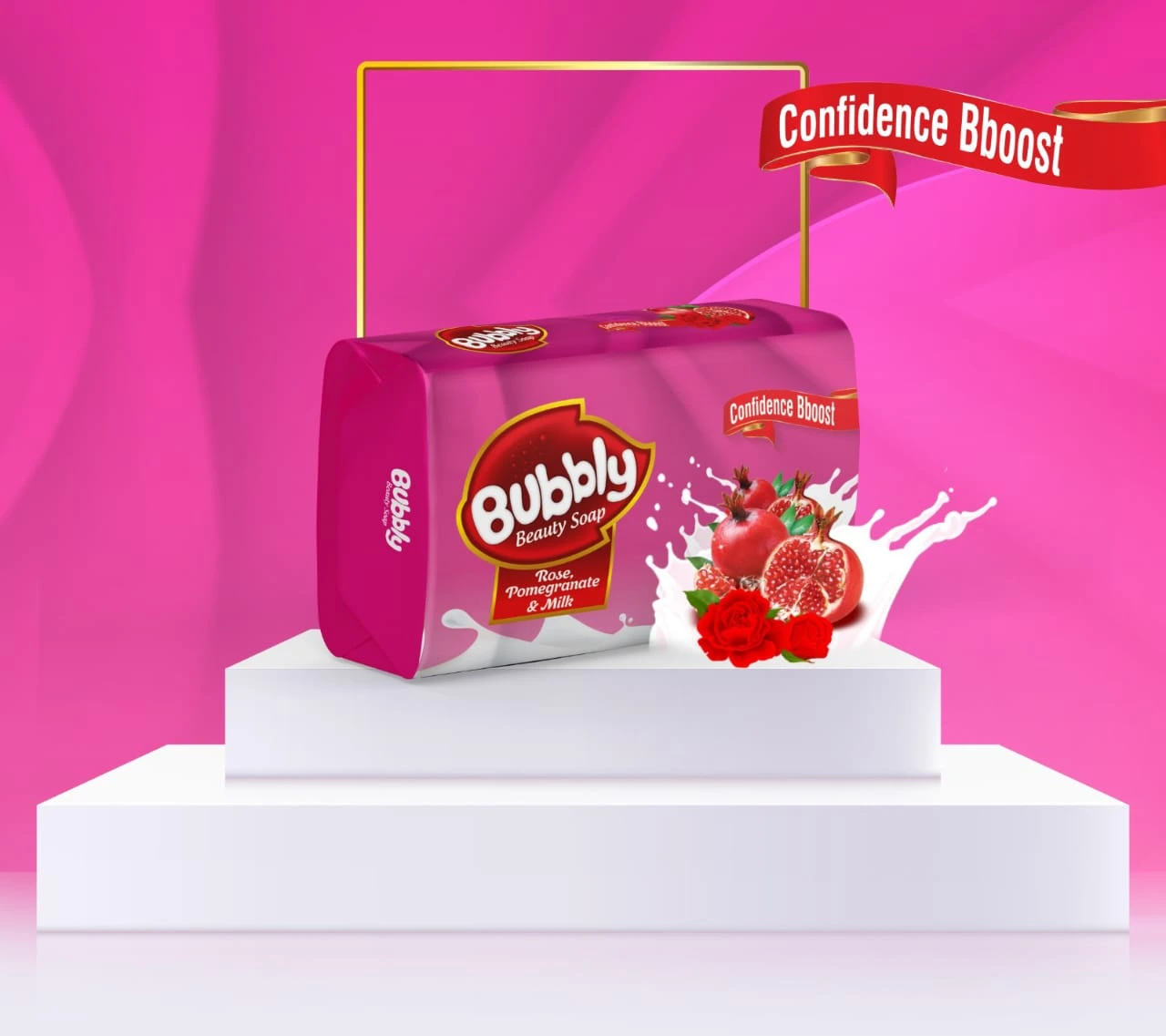 Bubbly soap - Rose Pomegranate and milk