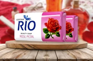 rio rose petal beauty soap mockup